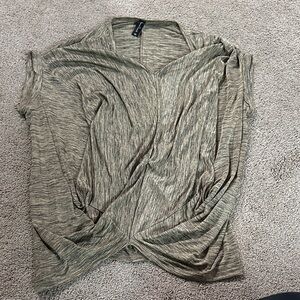 Sacred Threads Heathered gold black Women's Blouse